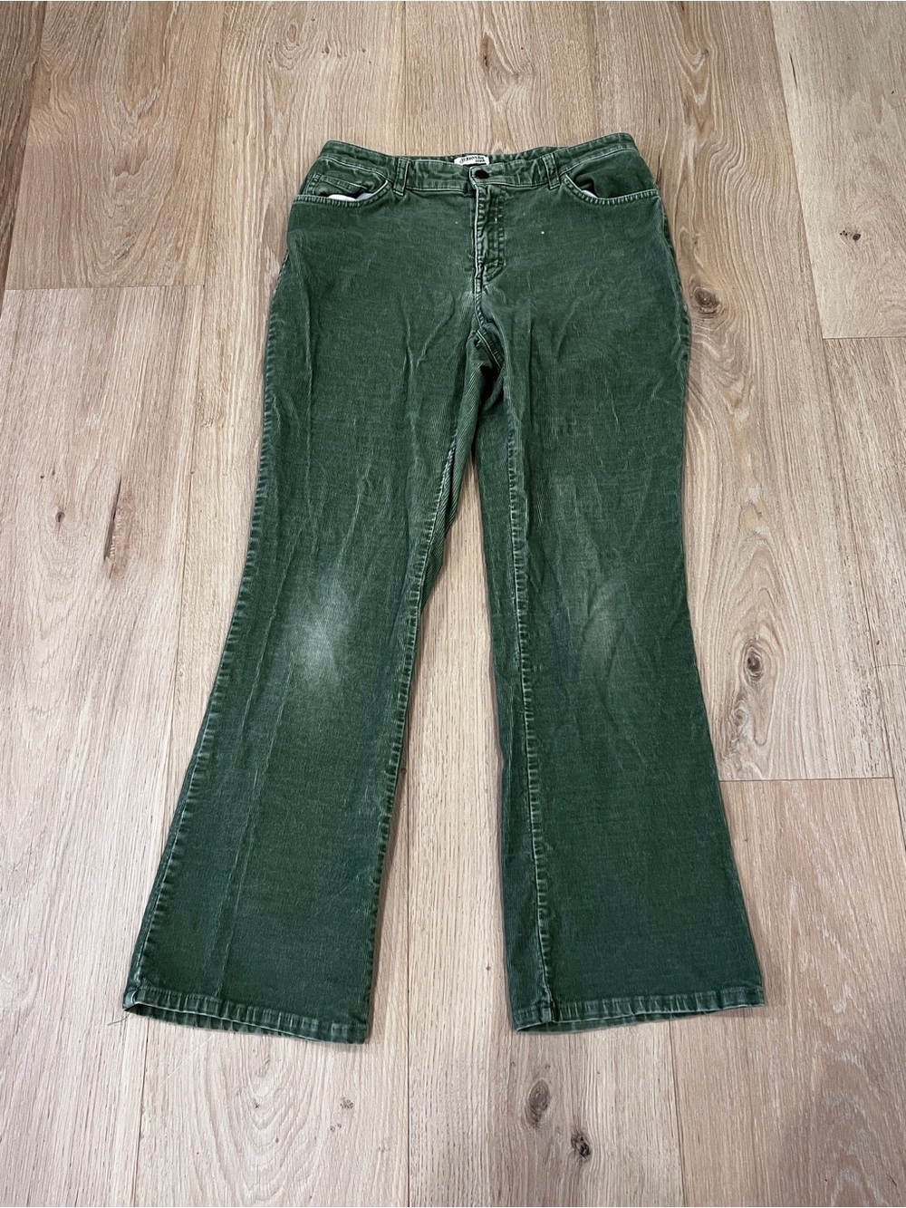 Women's Green Corduroy Jeans